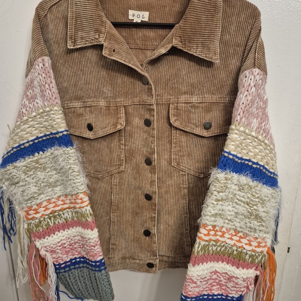 POL Women's Multicolor Corduroy Jacket